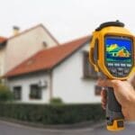 Recording Heat Loss at the House Home Performance Assessment - Thermal Camera captures heat loss/gain of a home